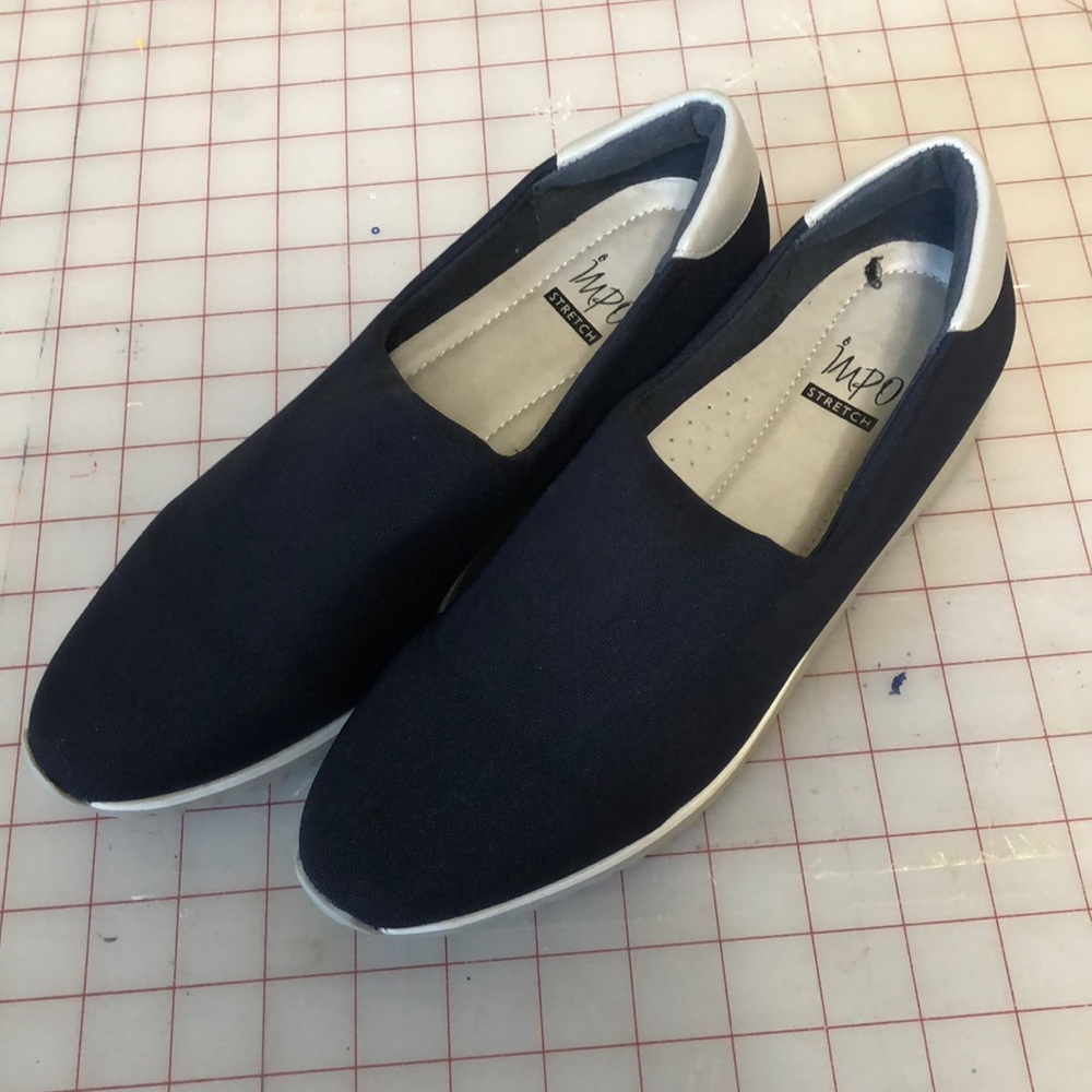 Impo Stretch athleisure slip on mesh shoe.